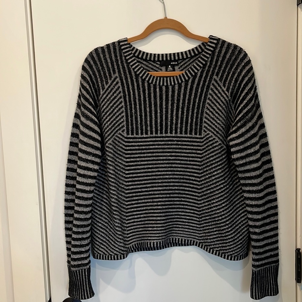 Aqua brand striped sweater, size medium